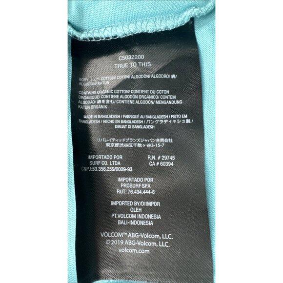 Volcom T Shirt Youth Boys XL Teal Skater Logo Surf Casual Graphic Summer Tee NEW - Picture 10 of 10